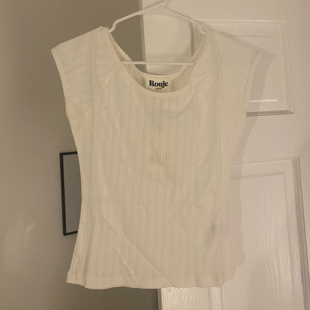 Rouje NWT White Cap Sleeve Shirt - Size 38